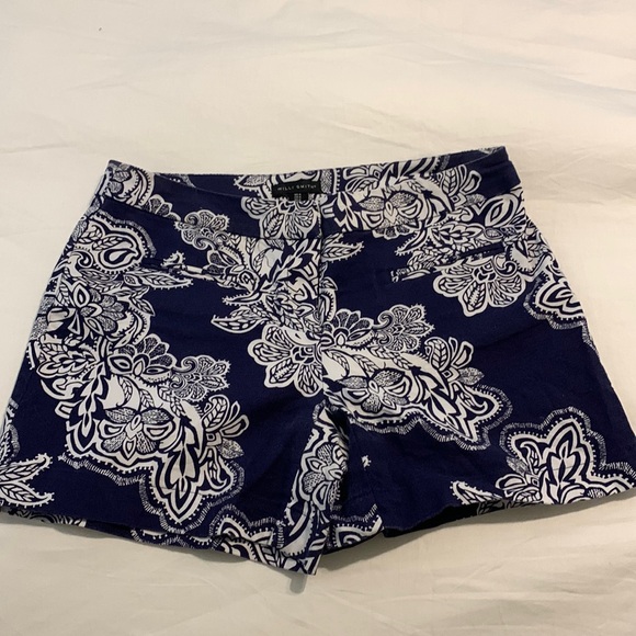 Navy Blue and White Willi Smith Shorts - Picture 1 of 7